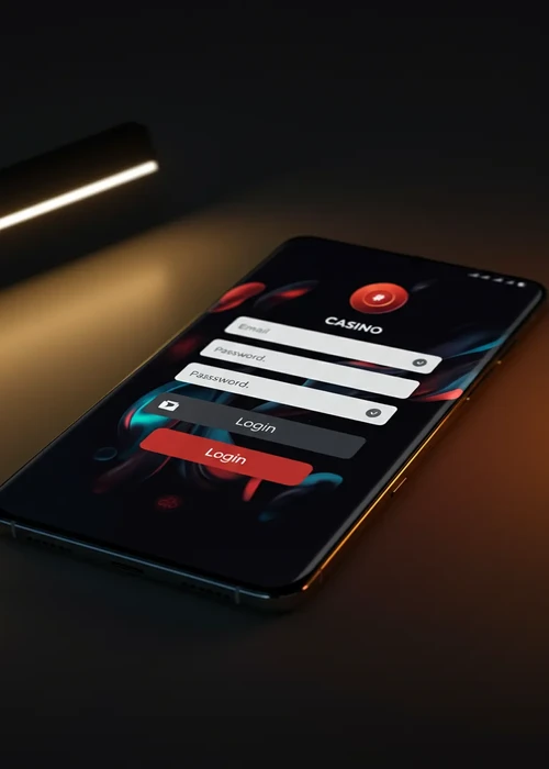 Interface de login Instant Casino avec connexion sociale intégrée